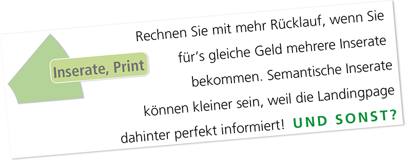 Mit semantischen Domains konventionell (analog) werben 